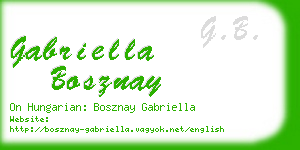 gabriella bosznay business card